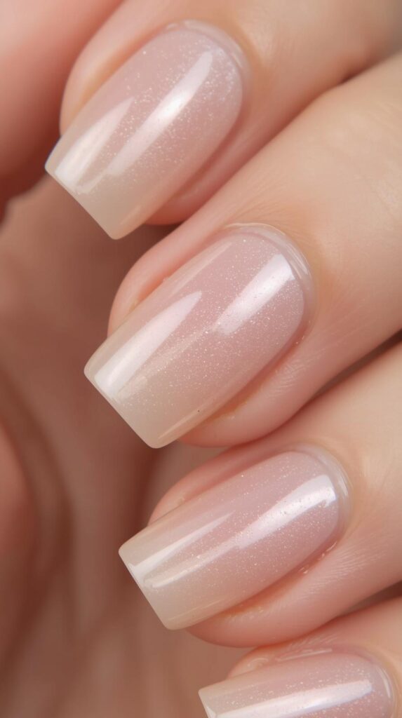 1. Classic Sheer Nude Nails