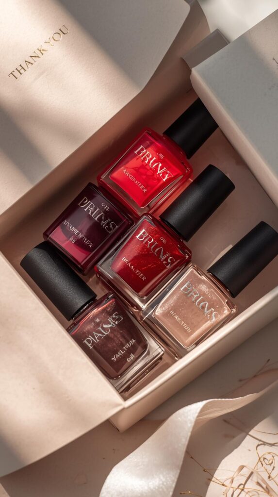 11. Nail Polish with Thank-You Packaging