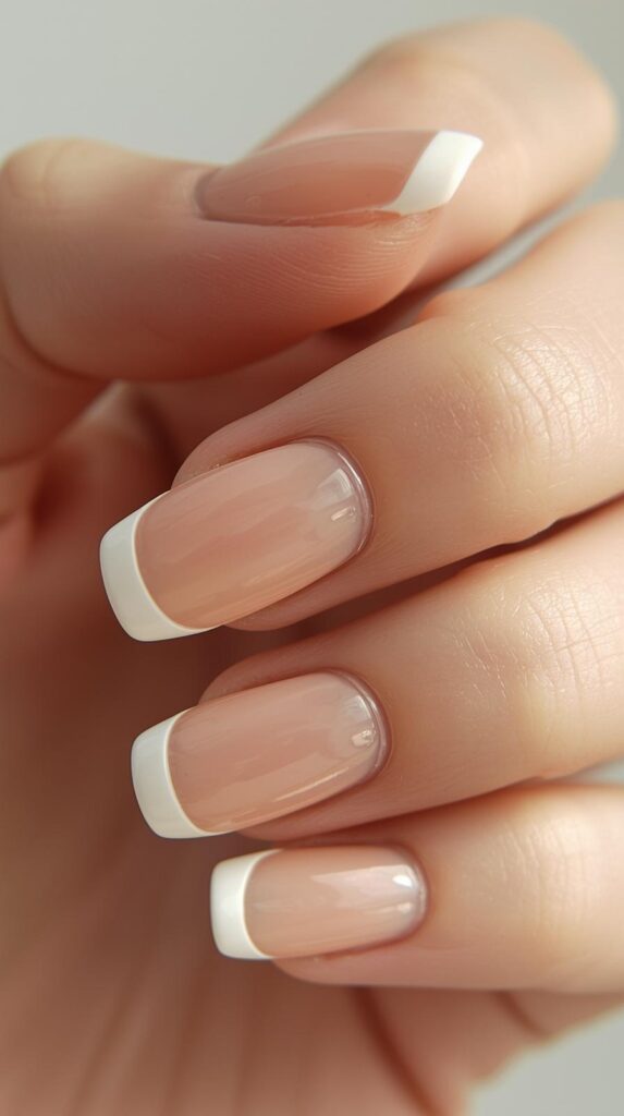 5. Minimal French Tip Nails