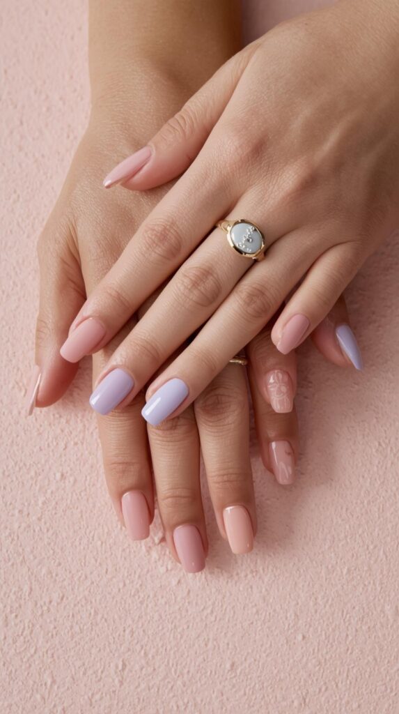 6. Pastel Nail Polish for Valentine’s Day
