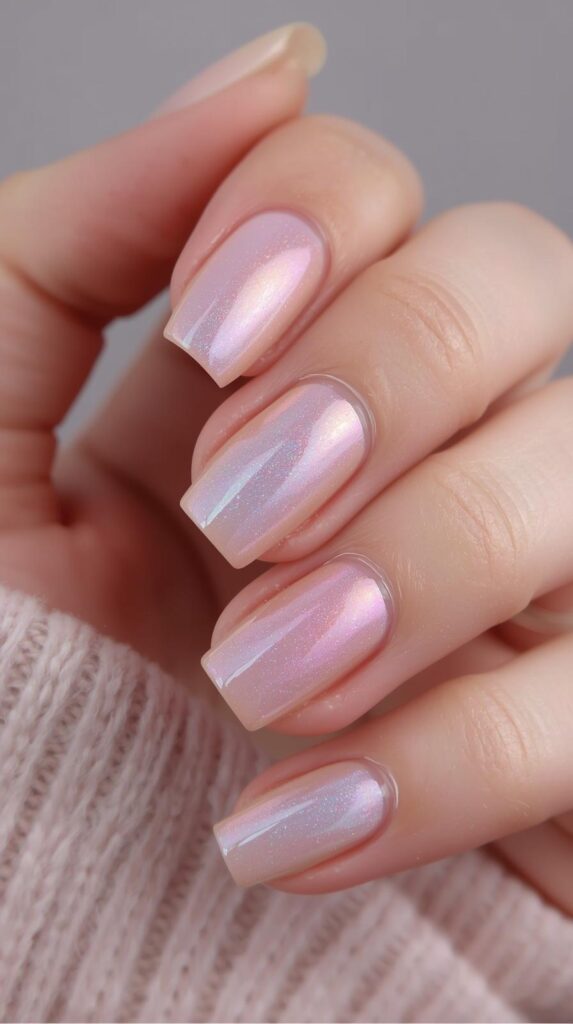 7. Glazed Donut Transition Nails