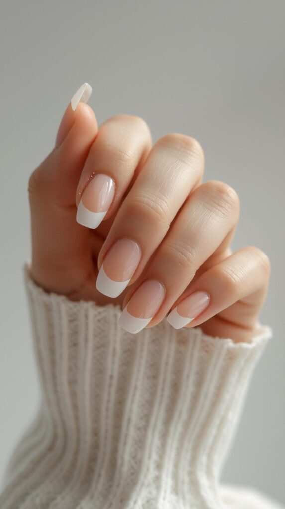 7. Sheer French Tips