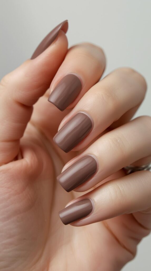 8. Matte Taupe Neutral Nails