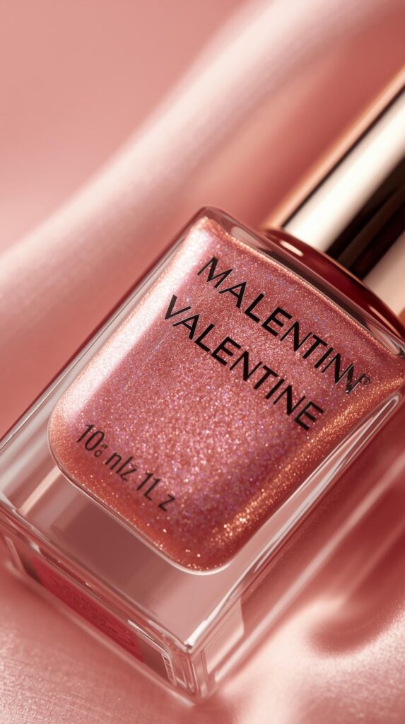 8. Rose Gold Valentine Nail Polish