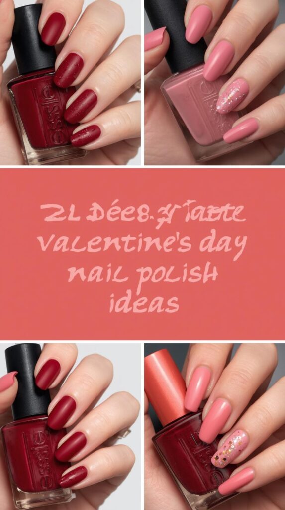 9. Matte Valentine Nail Polish Ideas