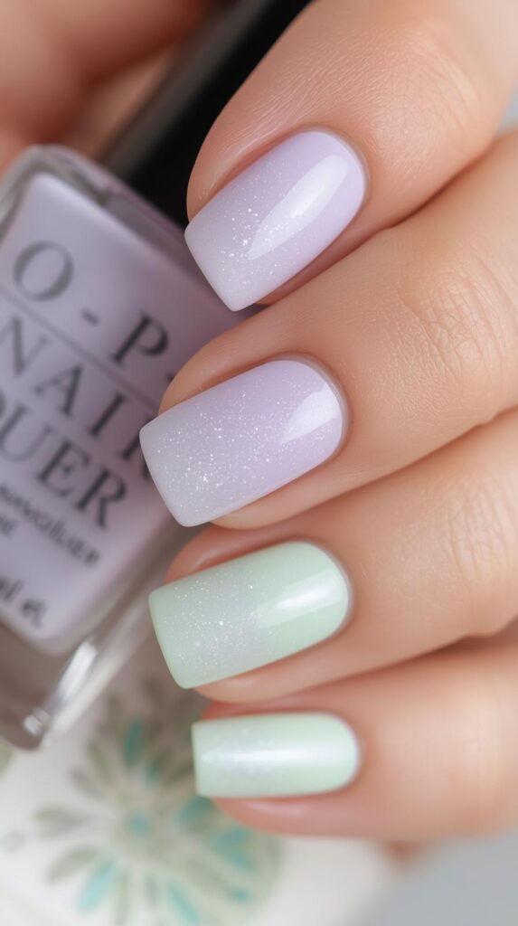 1. Pastel Ombre Spring Nails