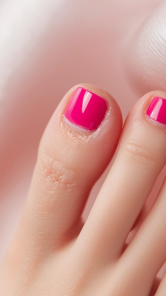 10. Glossy Nude Toe Nails