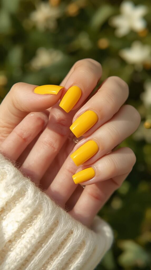 2. Lemon Yellow Spring Nails
