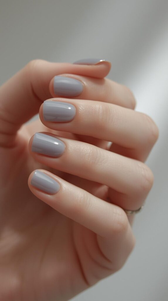 3. Muted Blue January Gel Nails