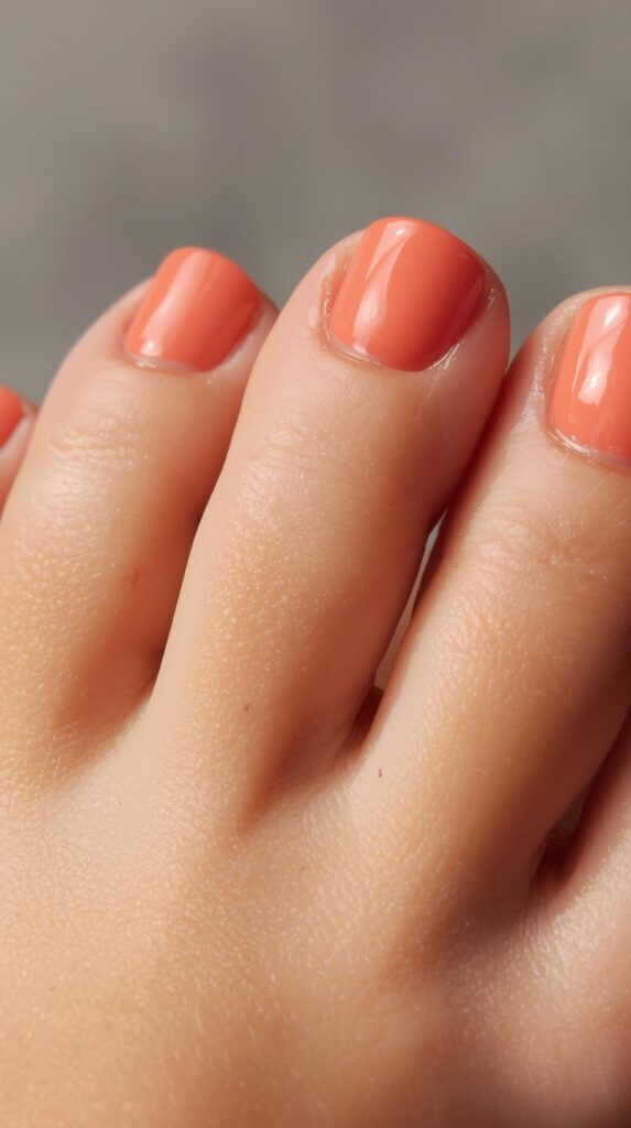 5. Peachy Nude Toe Nails