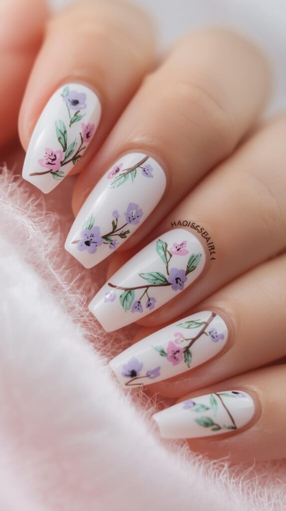 6. Short Coffin Spring Nails