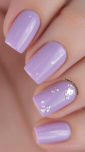 9. Pastel Purple Valentine Nails