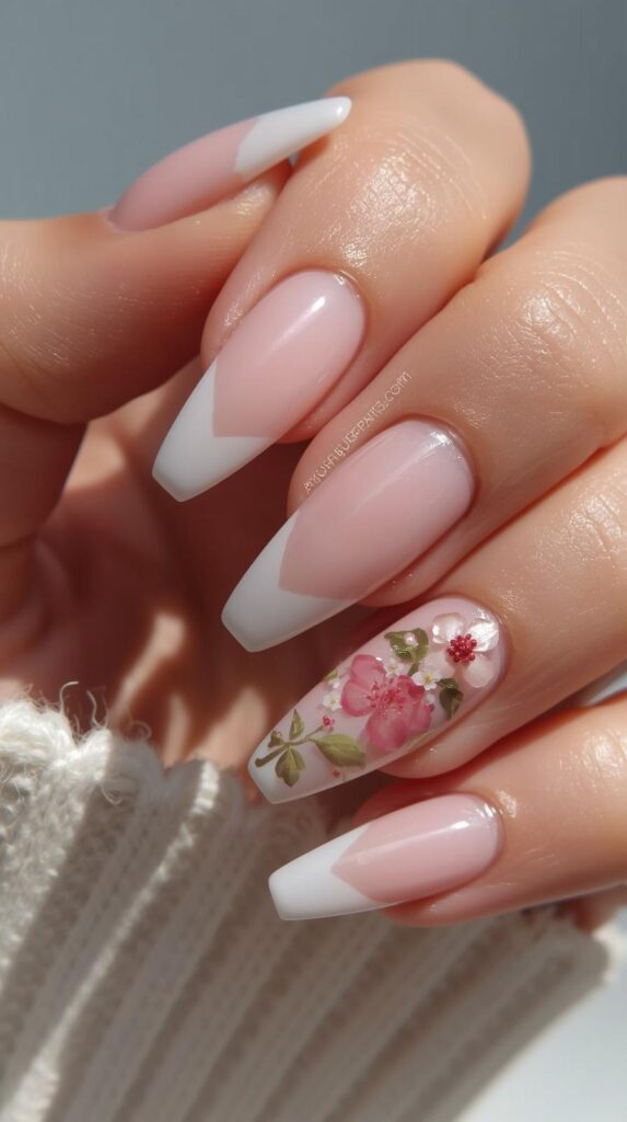 2. French Tip Luxury Spring Nails
