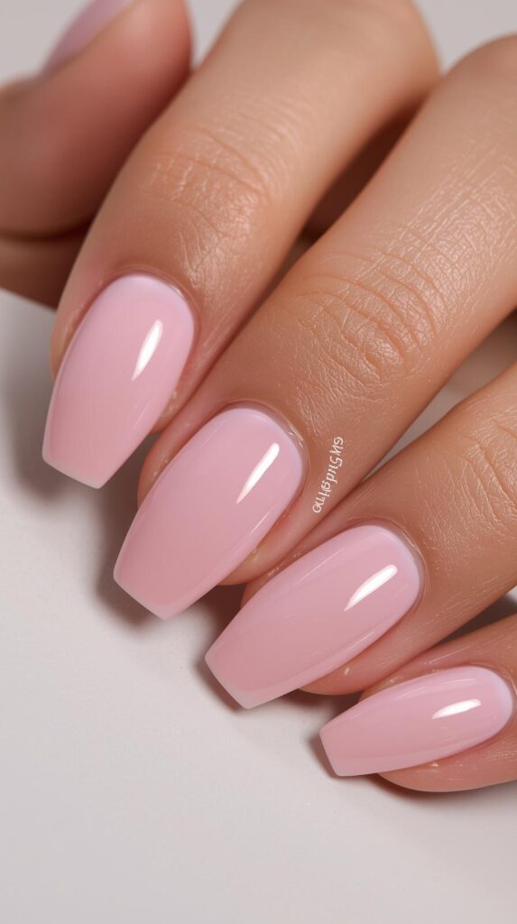 1. Pastel Pink Gel X Nails