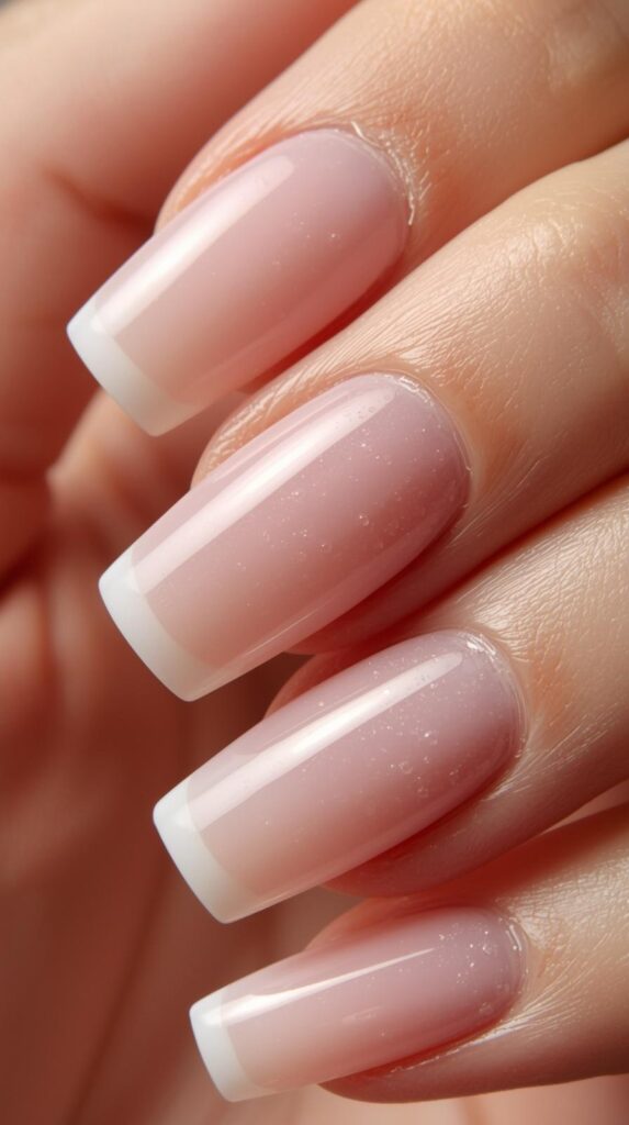 10. Soft Square Nails