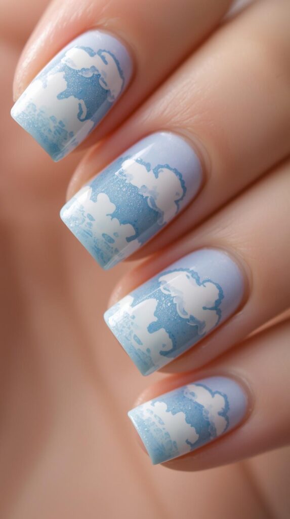 11. Cloud Nail Design