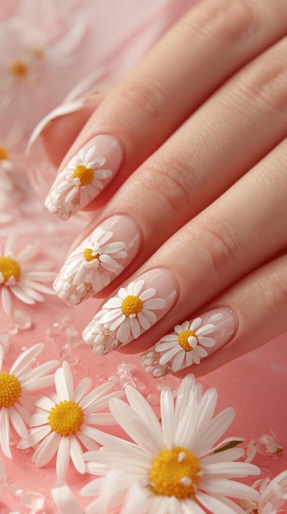 11. Daisy Nail Art