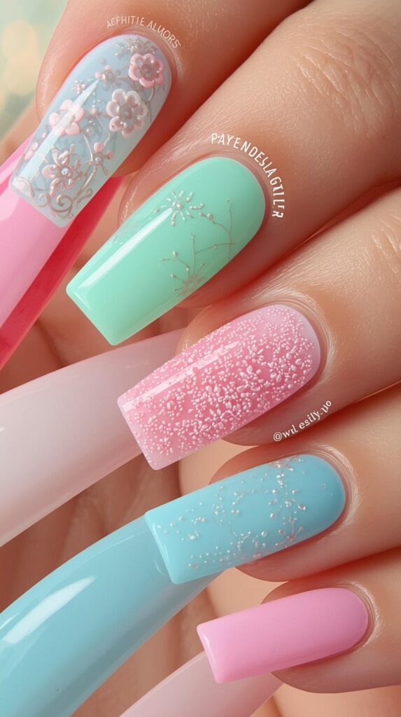 11. Jelly Bright Trendy Spring Nail Designs