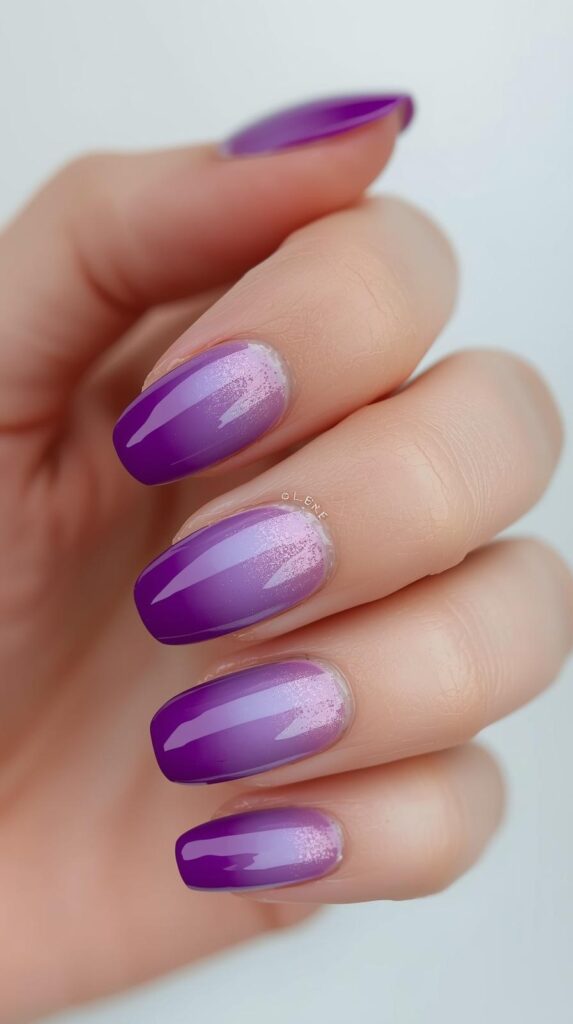 4. Ombre Purple Gradient Nails