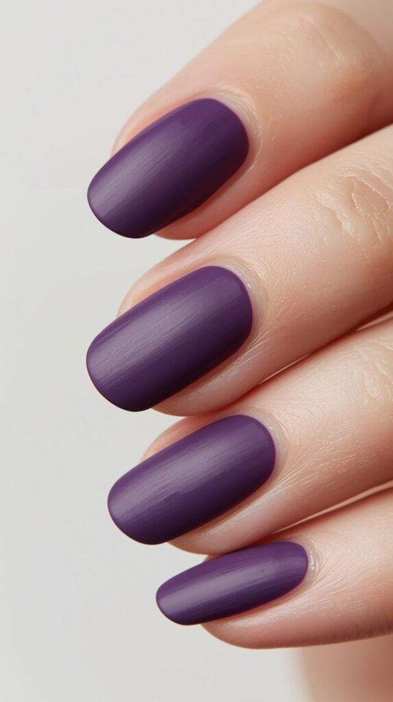 5. Matte Purple Nails