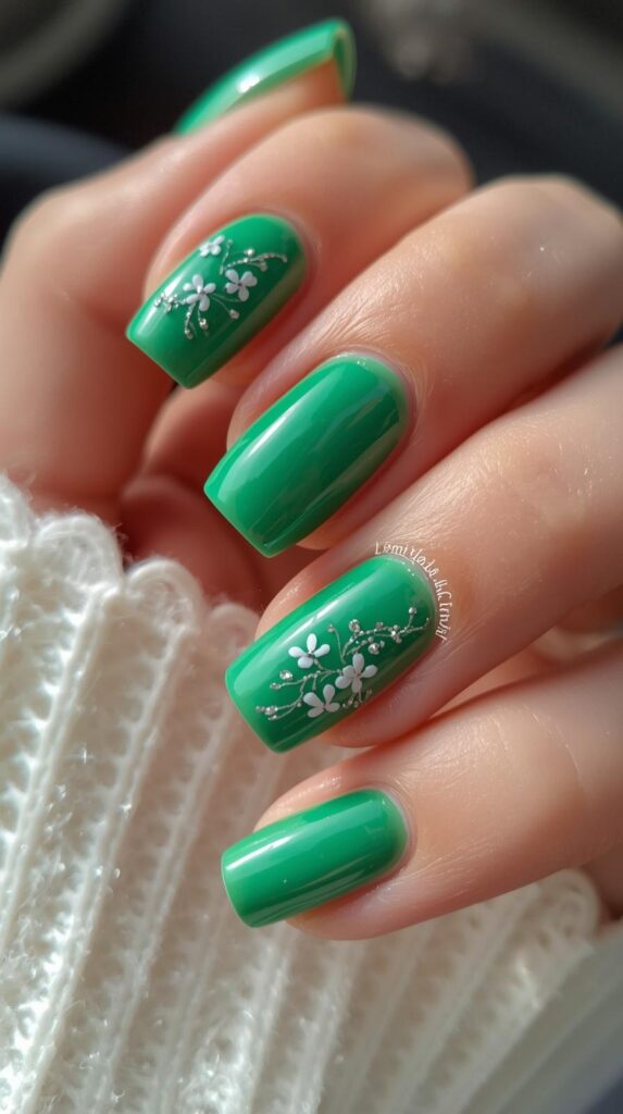 6. Green Spring Nails