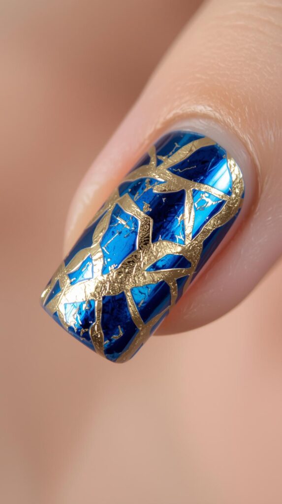 8. Blue & Gold Foil