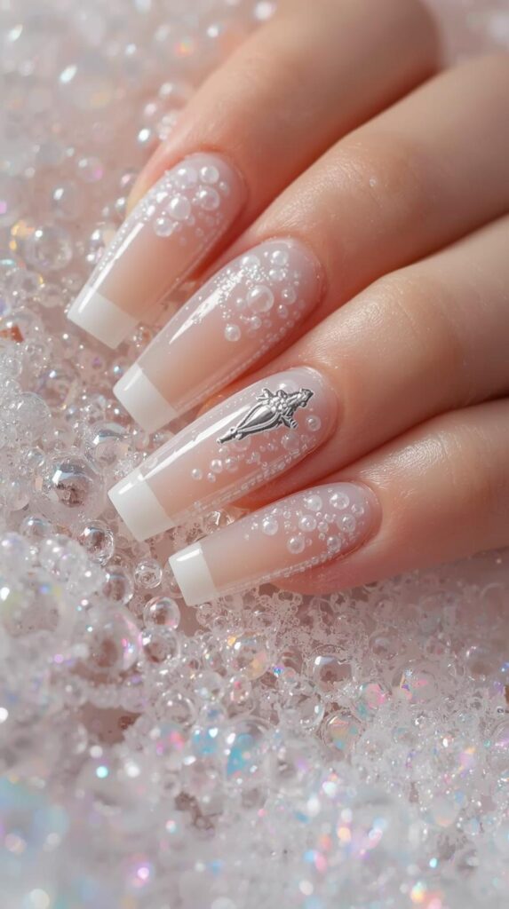 9. Bubble Bath Coffin Nails