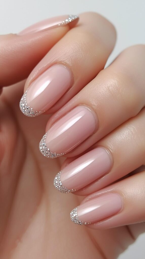 9. Glitter Tip Nails