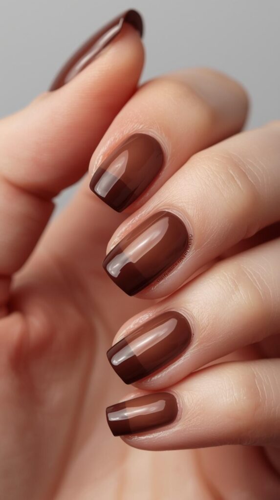 1. Classic Chocolate Brown Ombre
