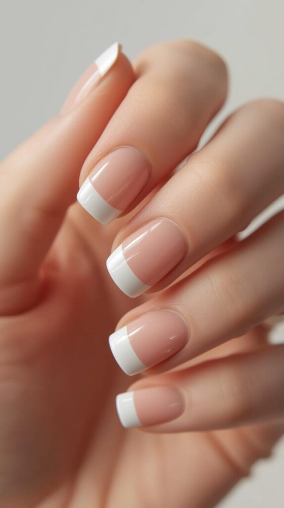 1. Classic Pastel French Tips
