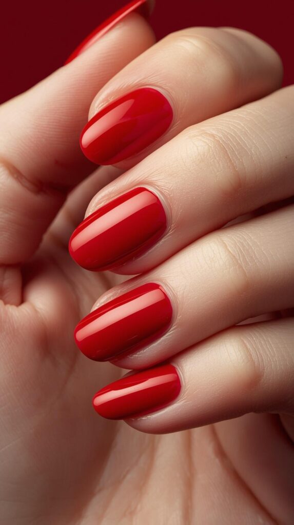 1. Classic Red Nails