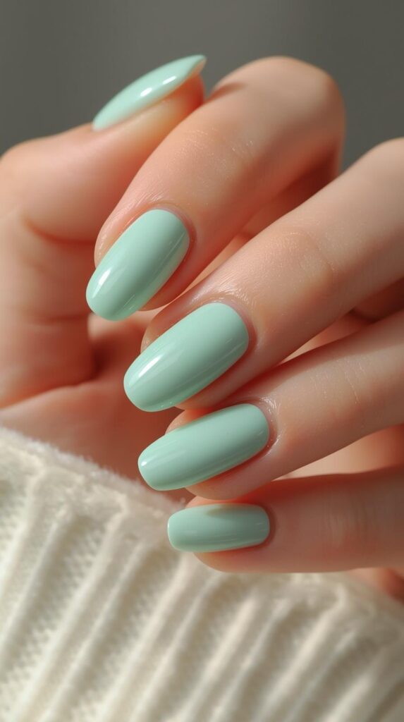 1. Soft Mint Green Nails