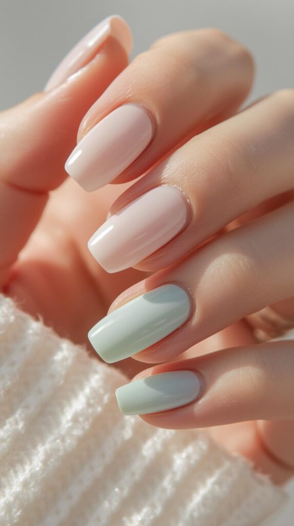 1. Soft Pastel Gel Nails