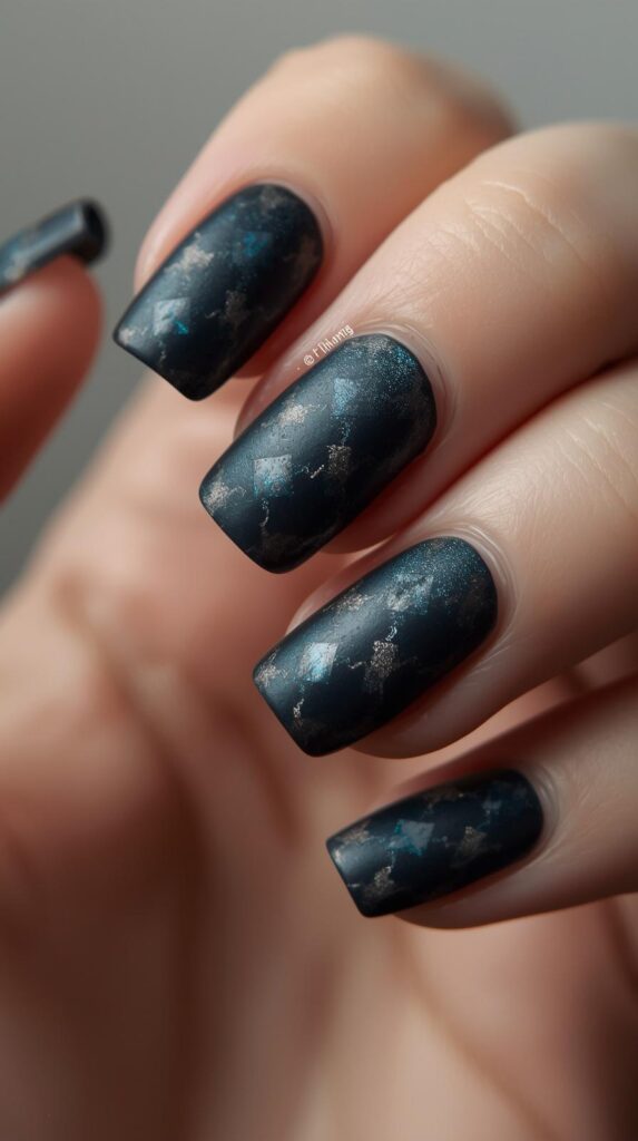 11. Matte Argyle Nails