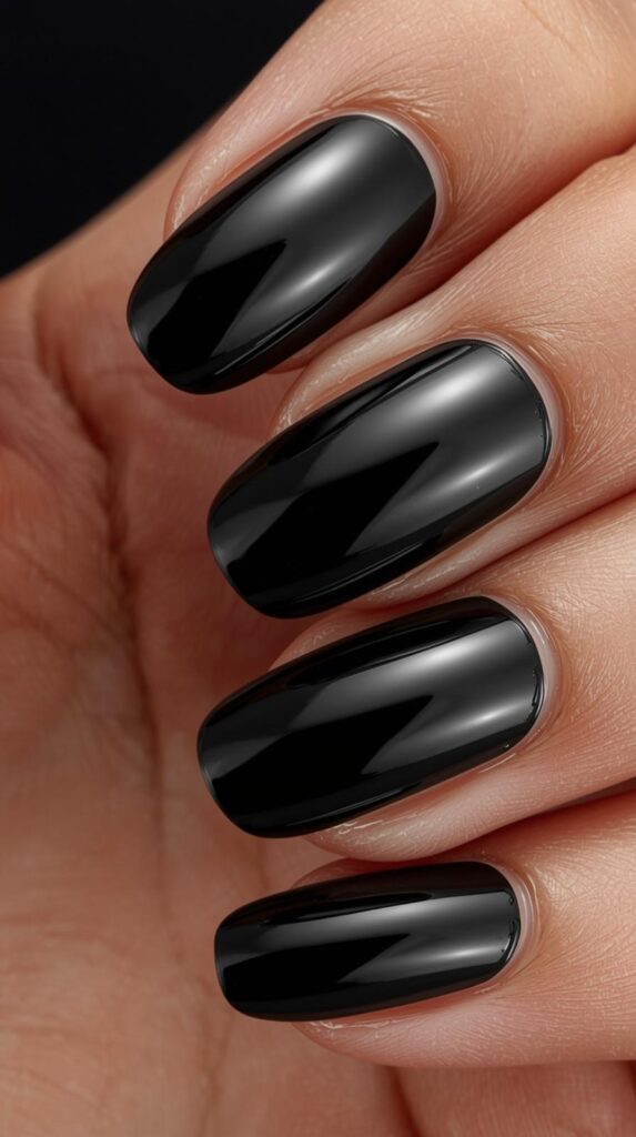 11. Short Black Nails