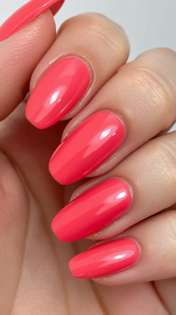 11. Short Glossy Gel Nails