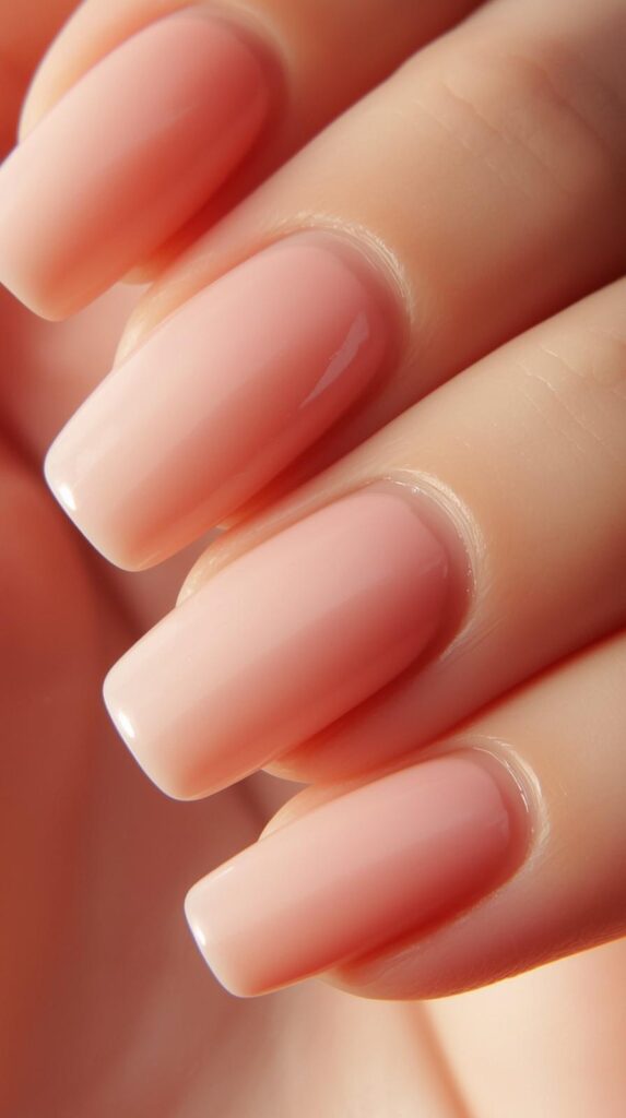 11. Soft Pink Gloss Nails