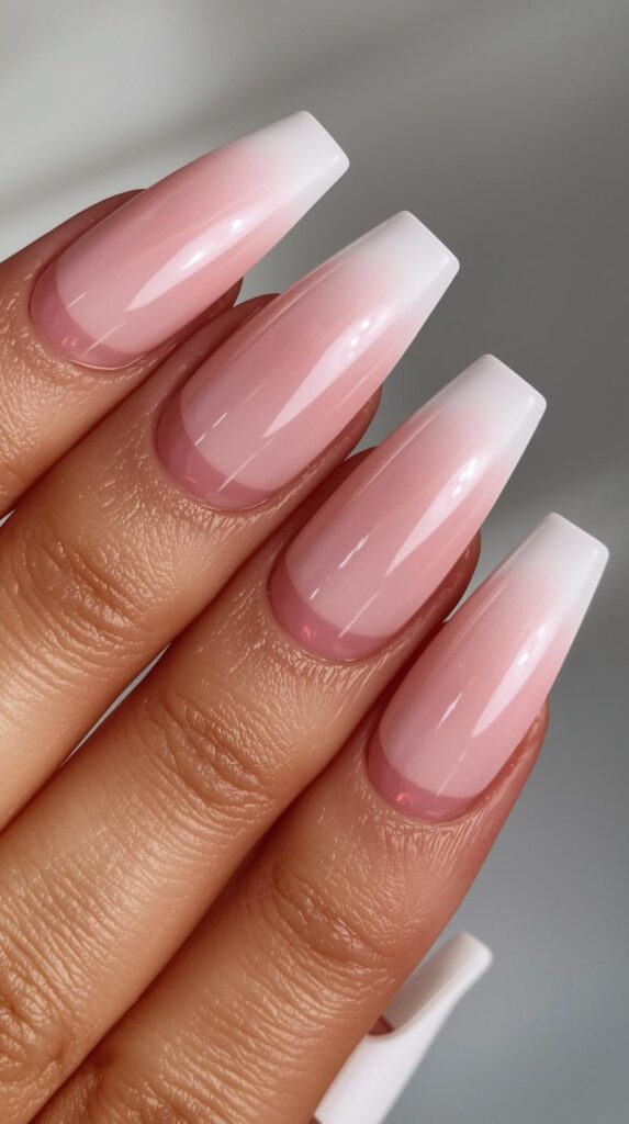 12. Coffin Ombre Nails