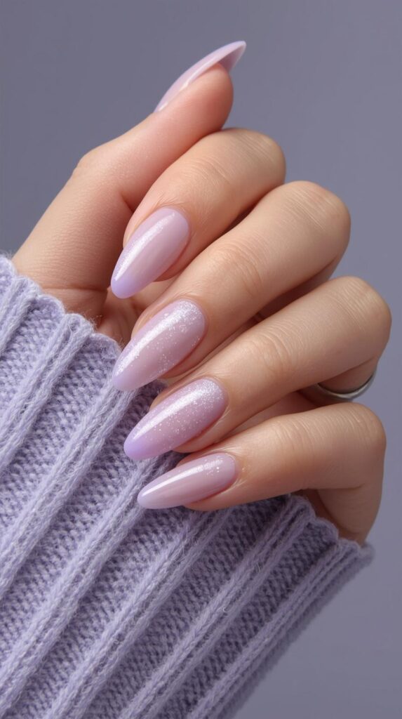 12. Lavender Gel Nails