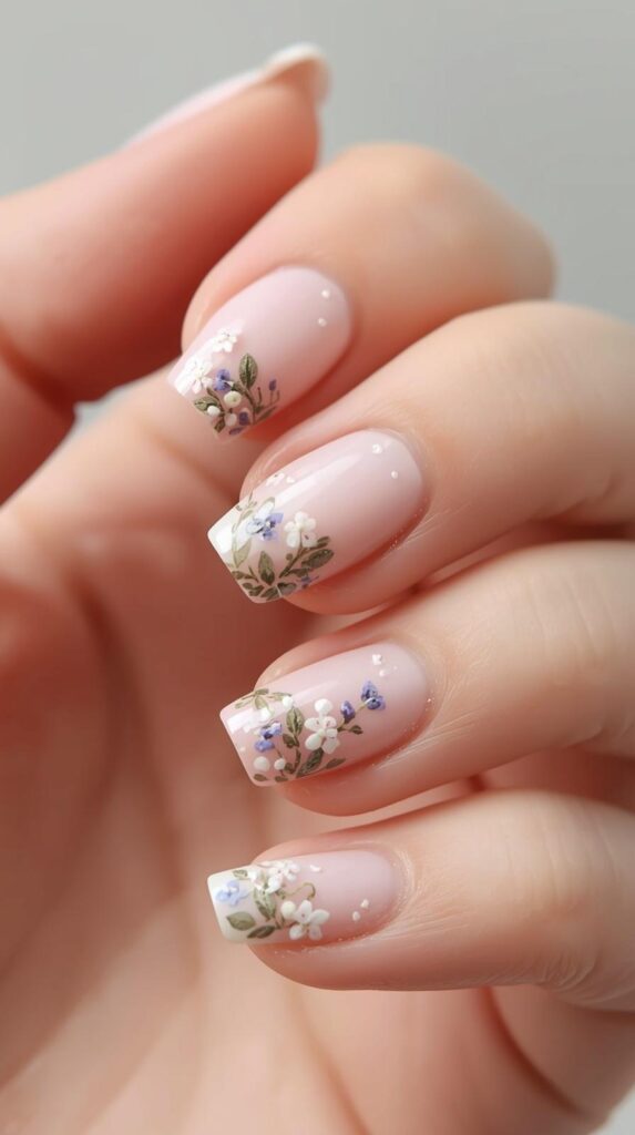 2. Floral Accent Nails