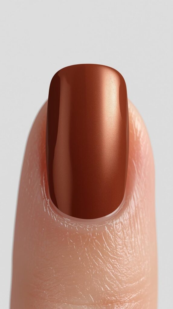 2. Matte Brown Chrome Tips