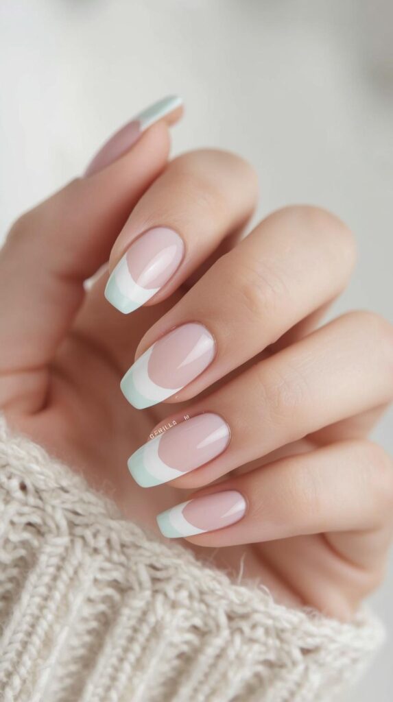 2. Pastel French Tips