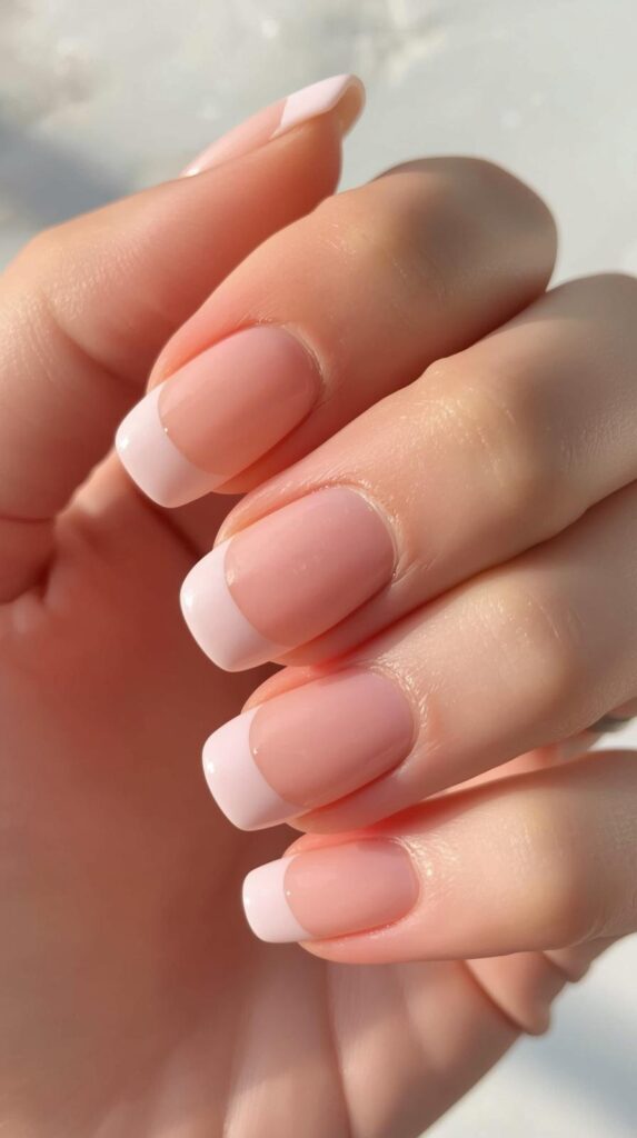 3. Baby Pink French Tips