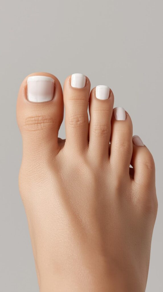 3. Classic White Pedicure