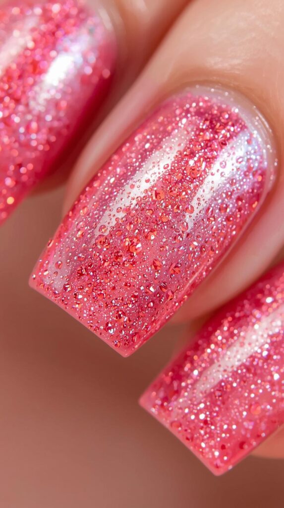 3. Glossy Nude Gel Nails