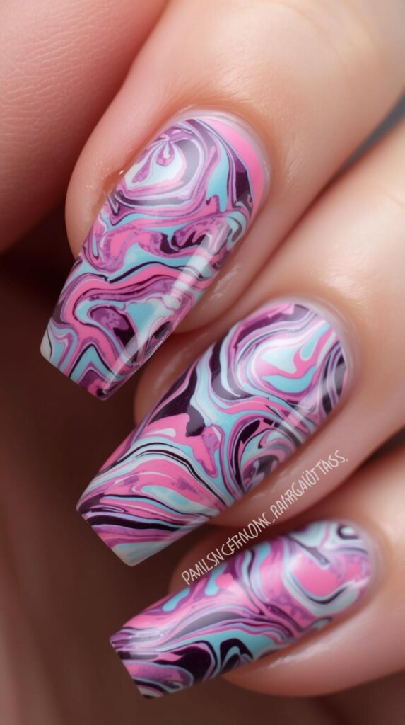 4. French Tip Pucci Nails