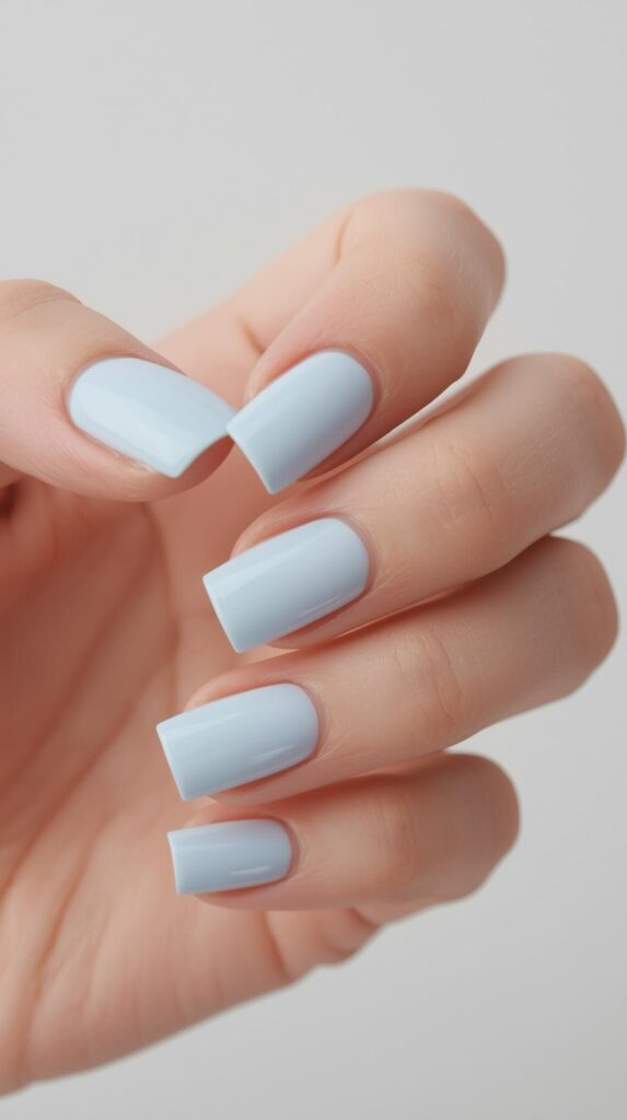 4. Pastel Blue Tip Nails