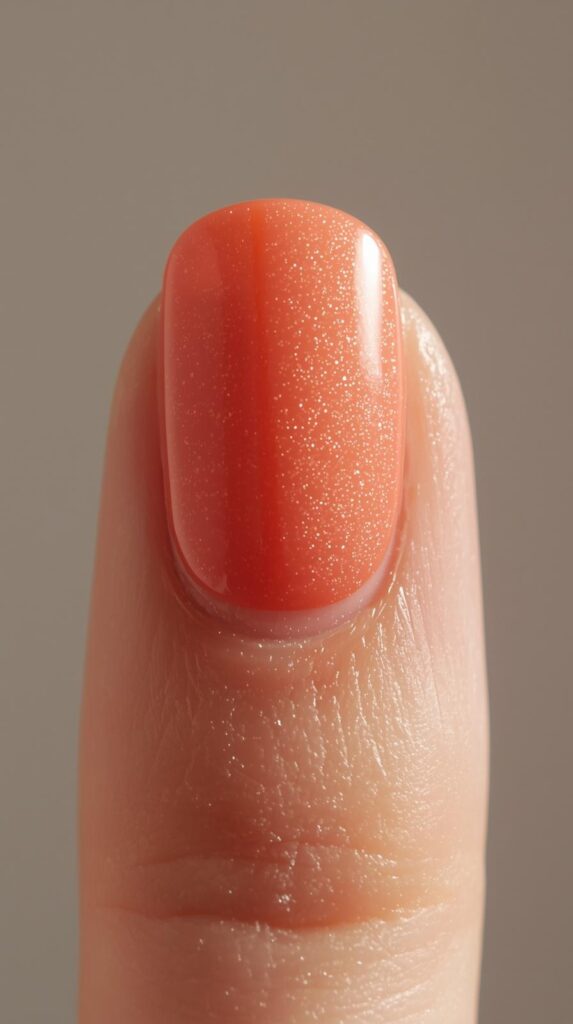 4. Peachy Coral Glow