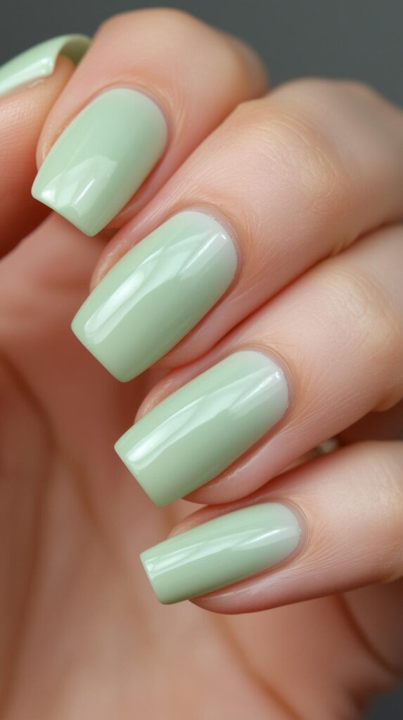 5. Ombre Mint Green Nails
