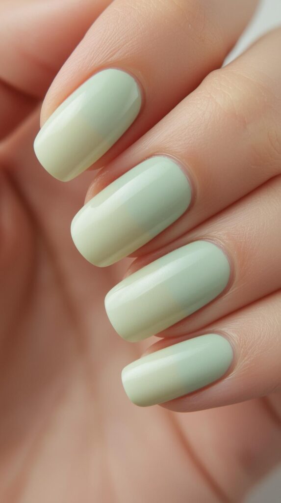 5. Ombre Pastel Green Nails